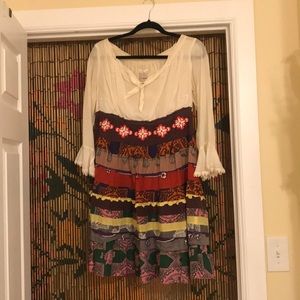 Odd Molly Iconic Silk Tiered Dress, Sz 2